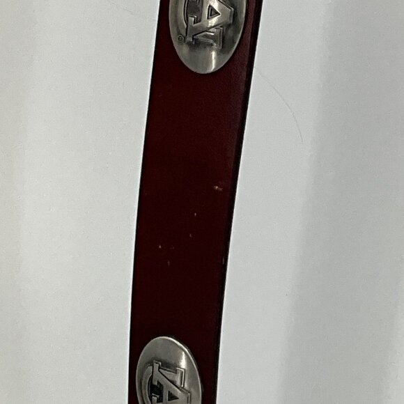 Auburn University Brown Child's Leather Belt Small 24" long - Picture 4 of 5
